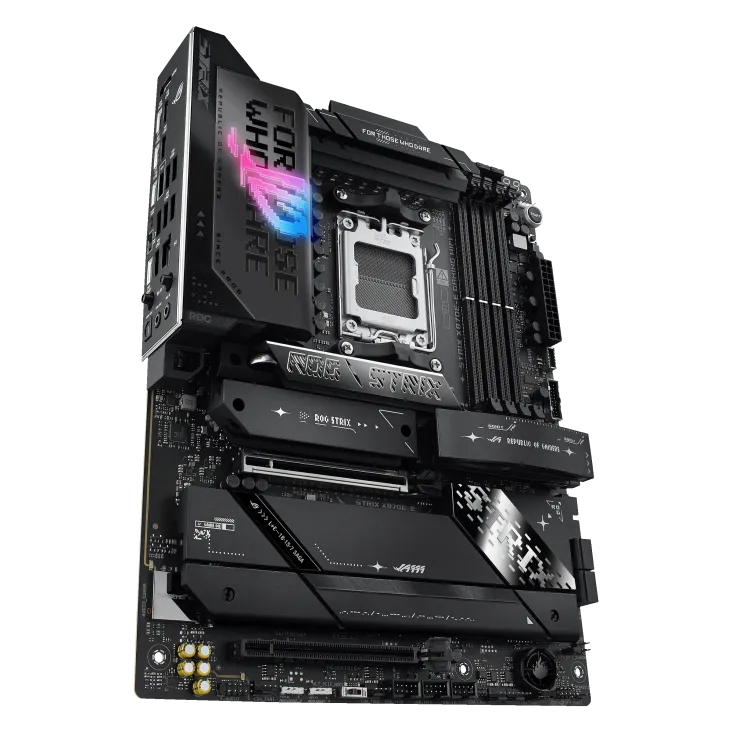 Материнская плата ASUS ROG STRIX X870E-E GAMING WIFI AM5 4xDDR5 4xSATA 5xM.2 HDMI HDMI USB-C ATX — фото 3