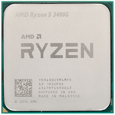 Процессор AMD Ryzen 5 3400G 3,7ГГц (4,2ГГц Turbo) AM4, 12nm, 4/8/11, L2 2Mb, L3 4Mb, 65W, OEM