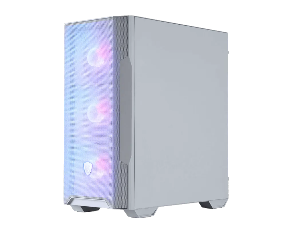 Компьютерный корпус MSI MAG FORGE M100R WHITE mATX/Mini-ITX, 2xUSB 2.0, USB 3.2, Audio, Mic, mATX — фото 2