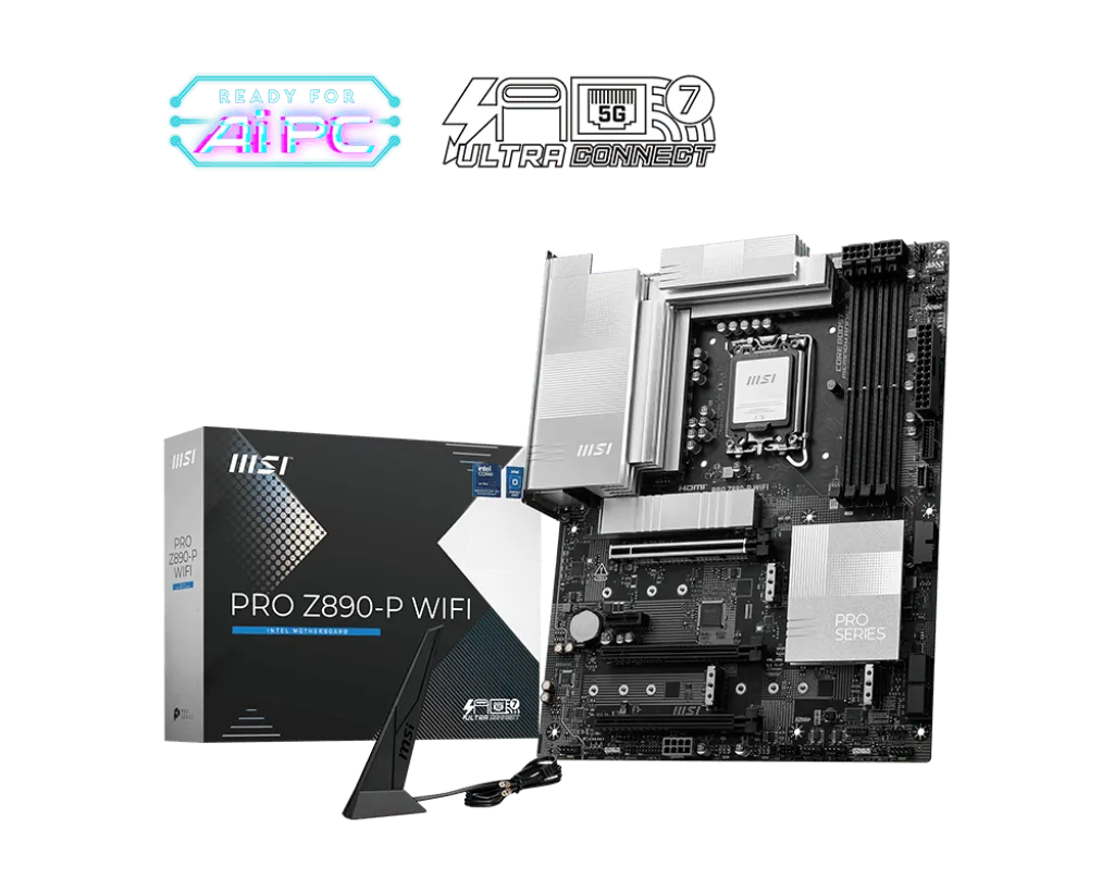 Материнская плата MSI PRO Z890-P WIFI LGA1851 4xDDR5 4xSATA3 RAID 4M.2 HDMI DP ATX — фото 5