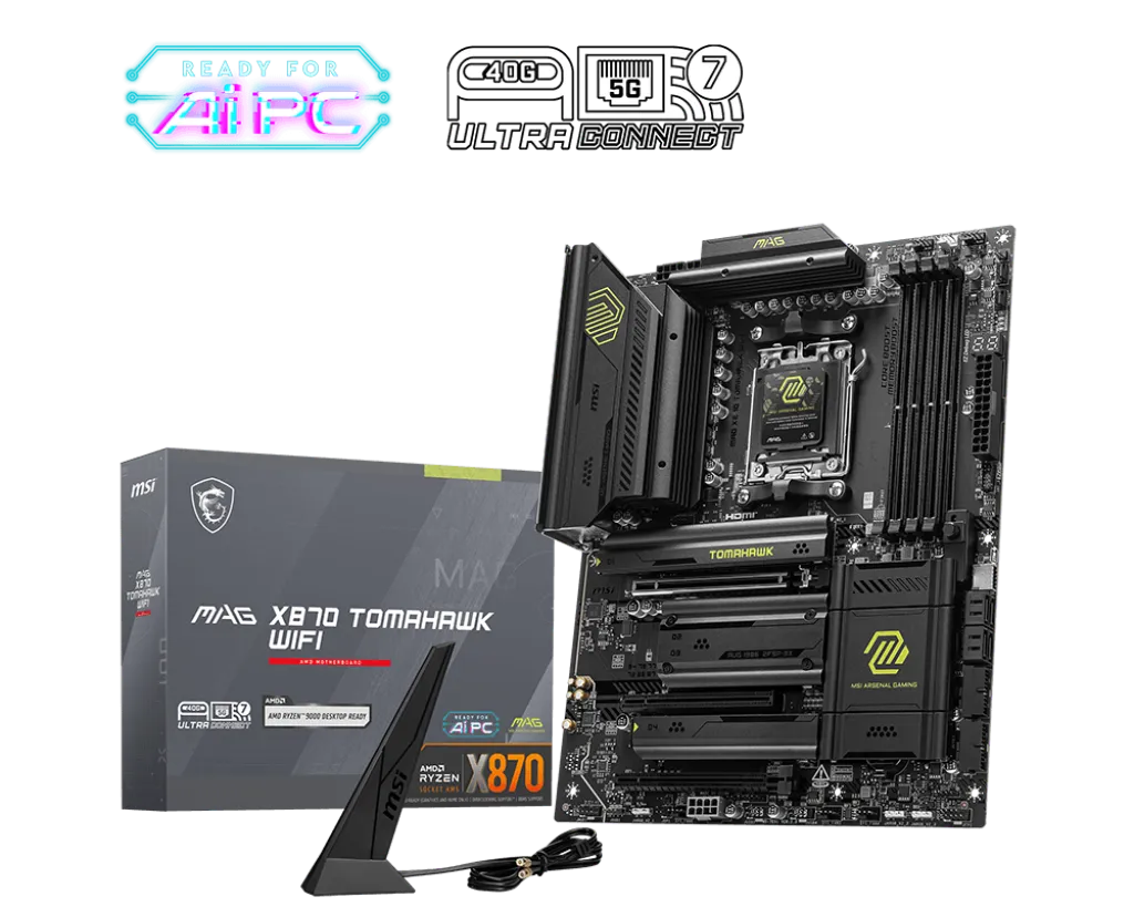 Материнская плата MSI MAG X870 TOMAHAWK WIFI AM5 X870 4xDDR5 4xSATA3 RAID 4xM.2 HDMI DP ATX — фото 5