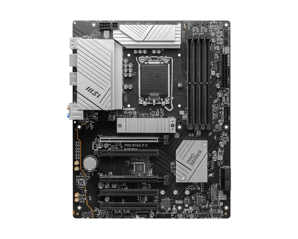 Материнская плата MSI PRO B760-P II LGA1700 4xDDR5 4xSATA3 RAID 2xM.2 HDMI DP ATX — фото 2