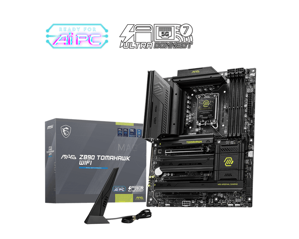 Материнская плата MSI MAG Z890 TOMAHAWK WIFI LGA1851 4xDDR5 6xSATA3 RAID 4M.2 HDMI DP ATX