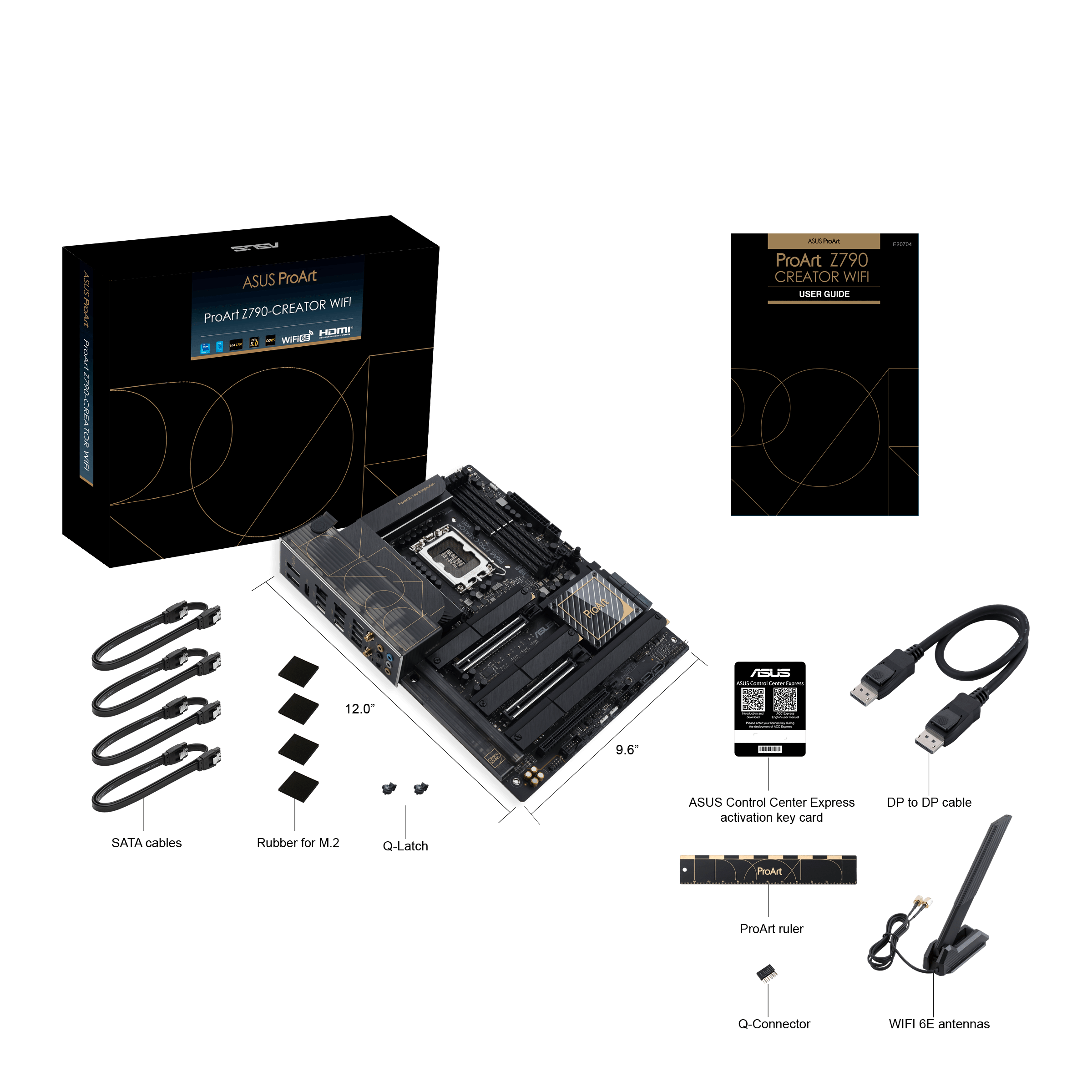 Материнская плата ASUS PROART Z790-CREATOR WIFI, LGA1700 4xDDR5 8xSATA3 RAID 4xM.2 HDMI DP TB ATX