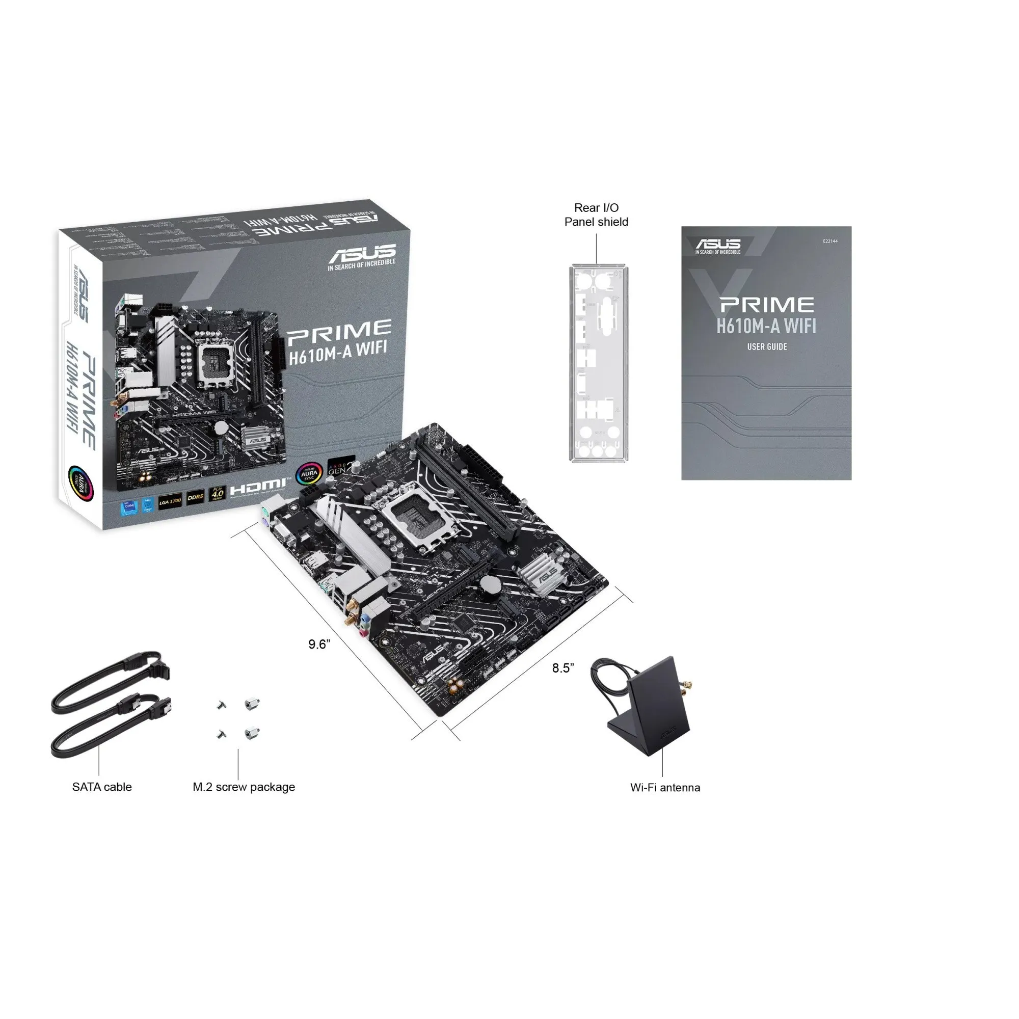 Материнская плата ASUS PRIME H610M-A WIFI, LGA1700 2xDDR5 4xSATA3 2xM.2 D-Sub HDMI DP mATX — фото 5