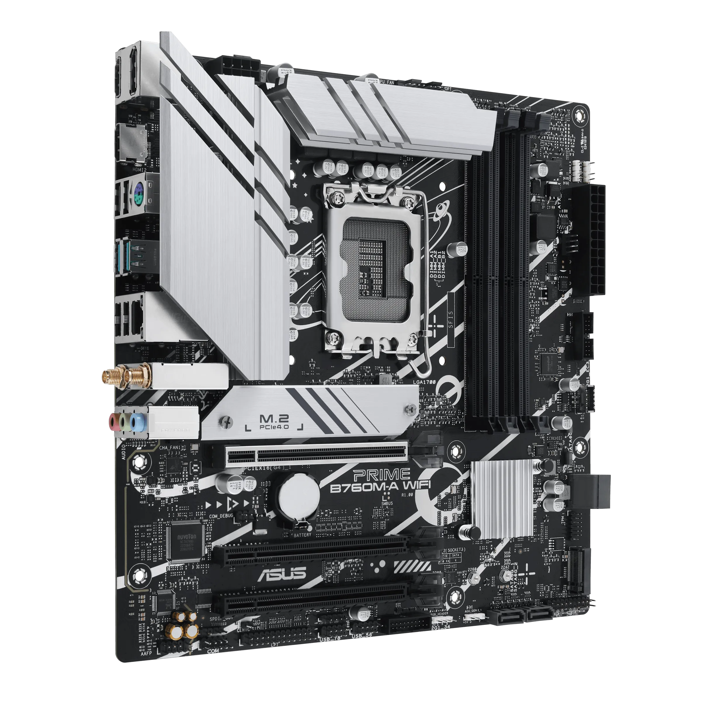 Материнская плата ASUS PRIME B760M-A WIFI, LGA1700 4xDDR5 4xSATA3 2xM.2 RAID 2xHDMI DP mATX — фото 6