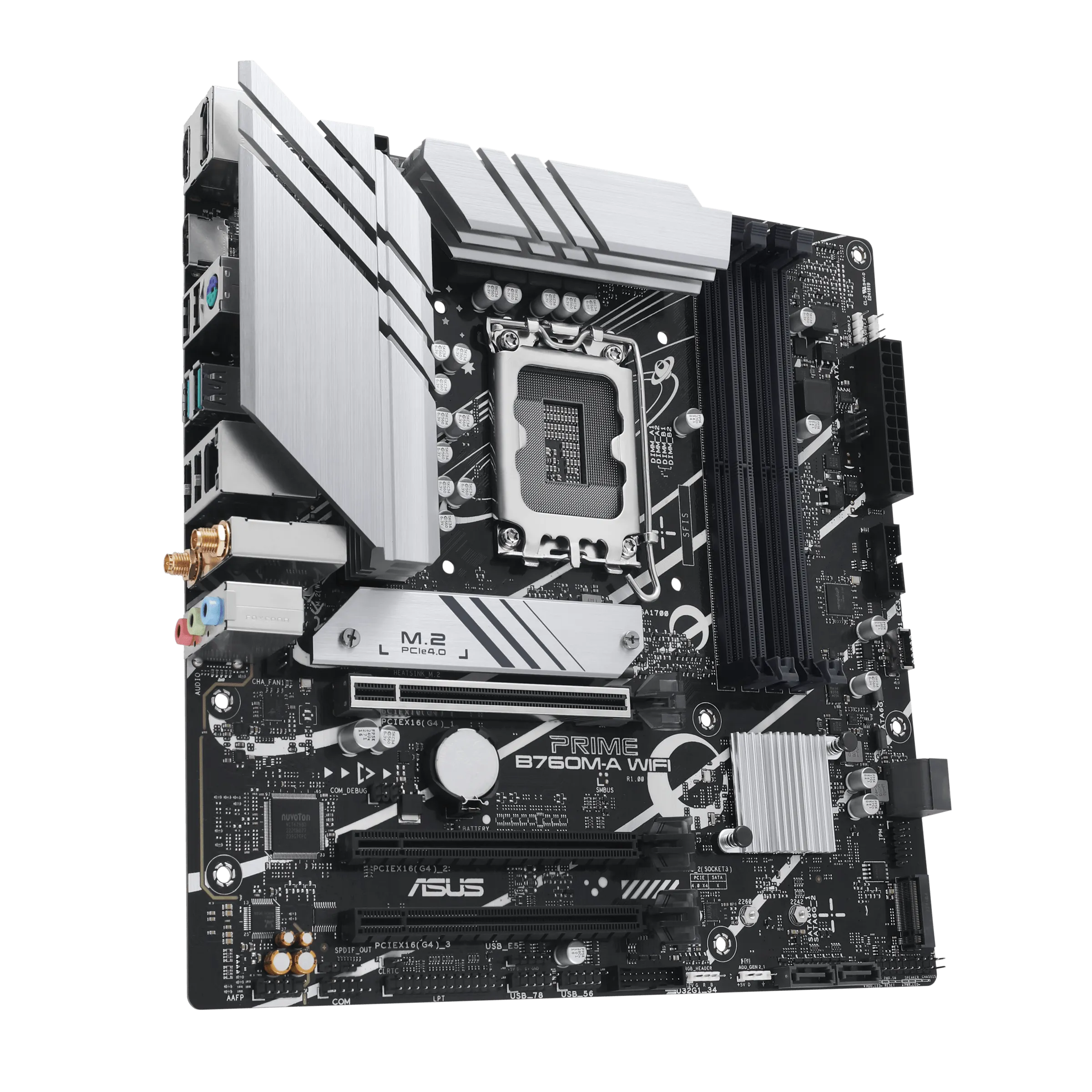 Материнская плата ASUS PRIME B760M-A WIFI, LGA1700 4xDDR5 4xSATA3 2xM.2 RAID 2xHDMI DP mATX — фото 5