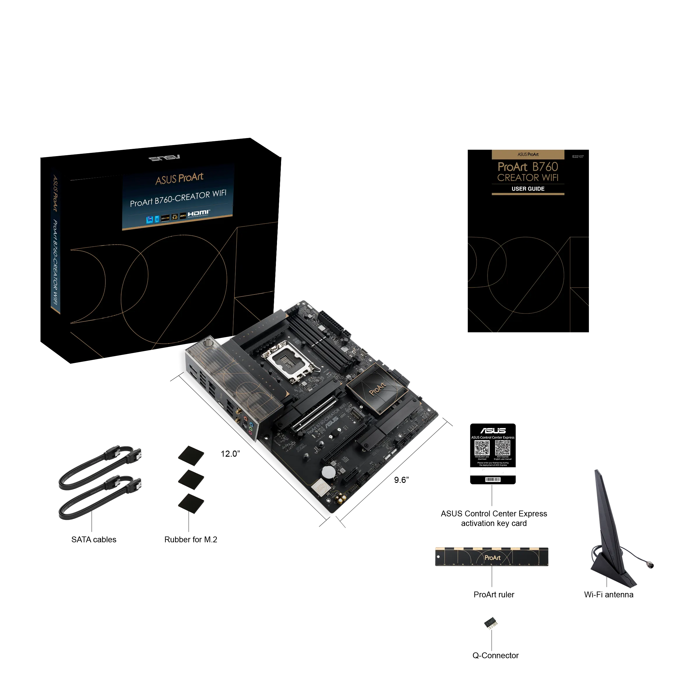 Материнская плата ASUS PROART B760-CREATOR WIFI LGA1700 4xDDR5 4xSATA3 3xM.2 RAID HDMI DP ATX — фото 2