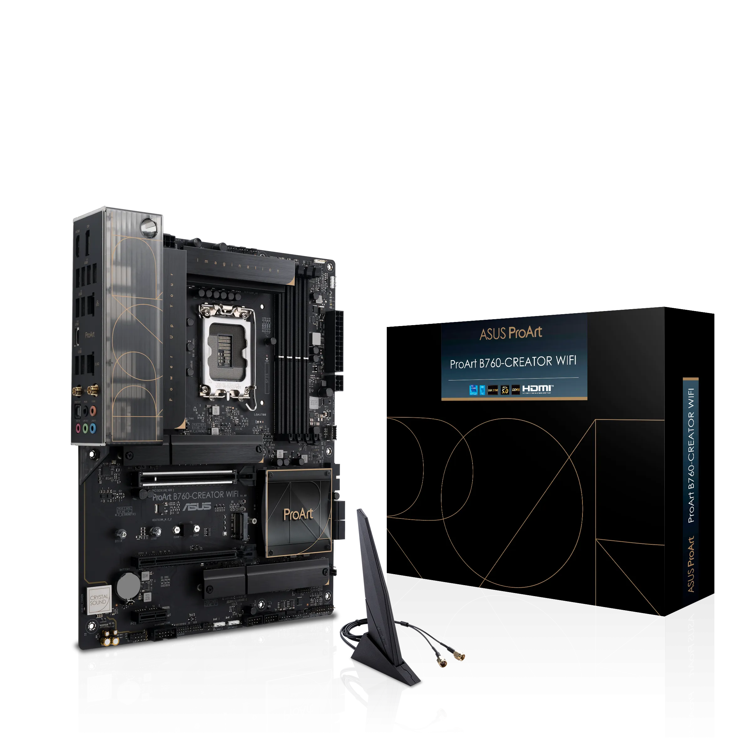Материнская плата ASUS PROART B760-CREATOR WIFI LGA1700 4xDDR5 4xSATA3 3xM.2 RAID HDMI DP ATX — фото 3
