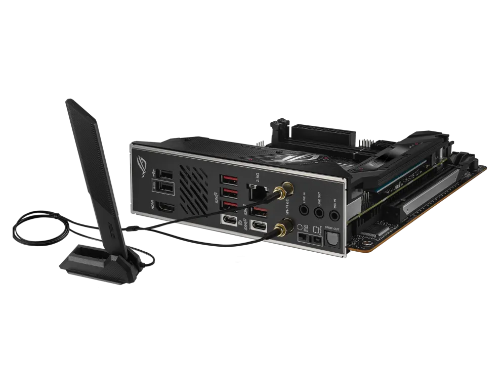 Материнская плата ASUS ROG STRIX B650E-I GAMING WIFI AM5 2xDDR5 2xSATA3 Raid 2xM.2 HDMI USB3.2 M-ITX — фото 6