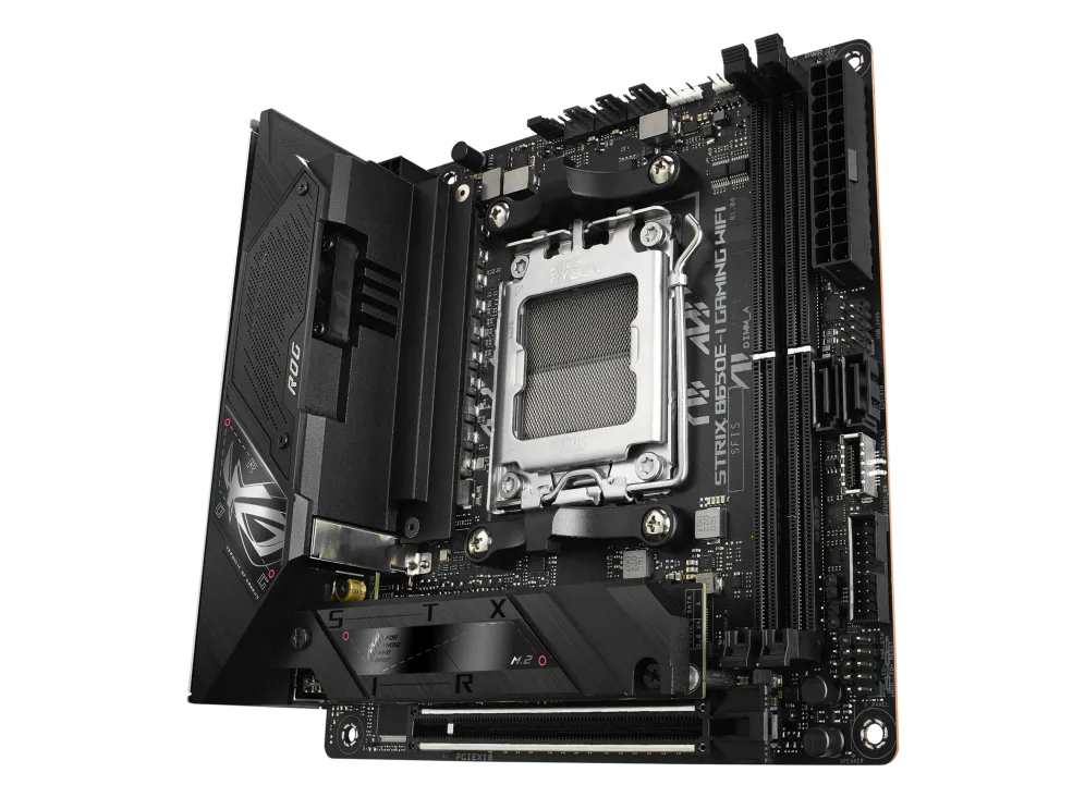 Материнская плата ASUS ROG STRIX B650E-I GAMING WIFI AM5 2xDDR5 2xSATA3 Raid 2xM.2 HDMI USB3.2 M-ITX — фото 3