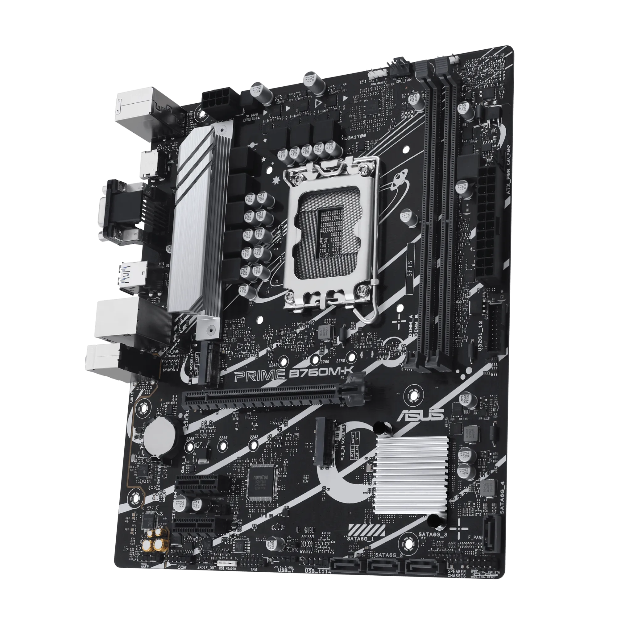 Материнская плата ASUS PRIME B760M-K, LGA1700 2xDDR5 4xSATA3 2xM.2 RAID VGA HDMI mATX — фото 5