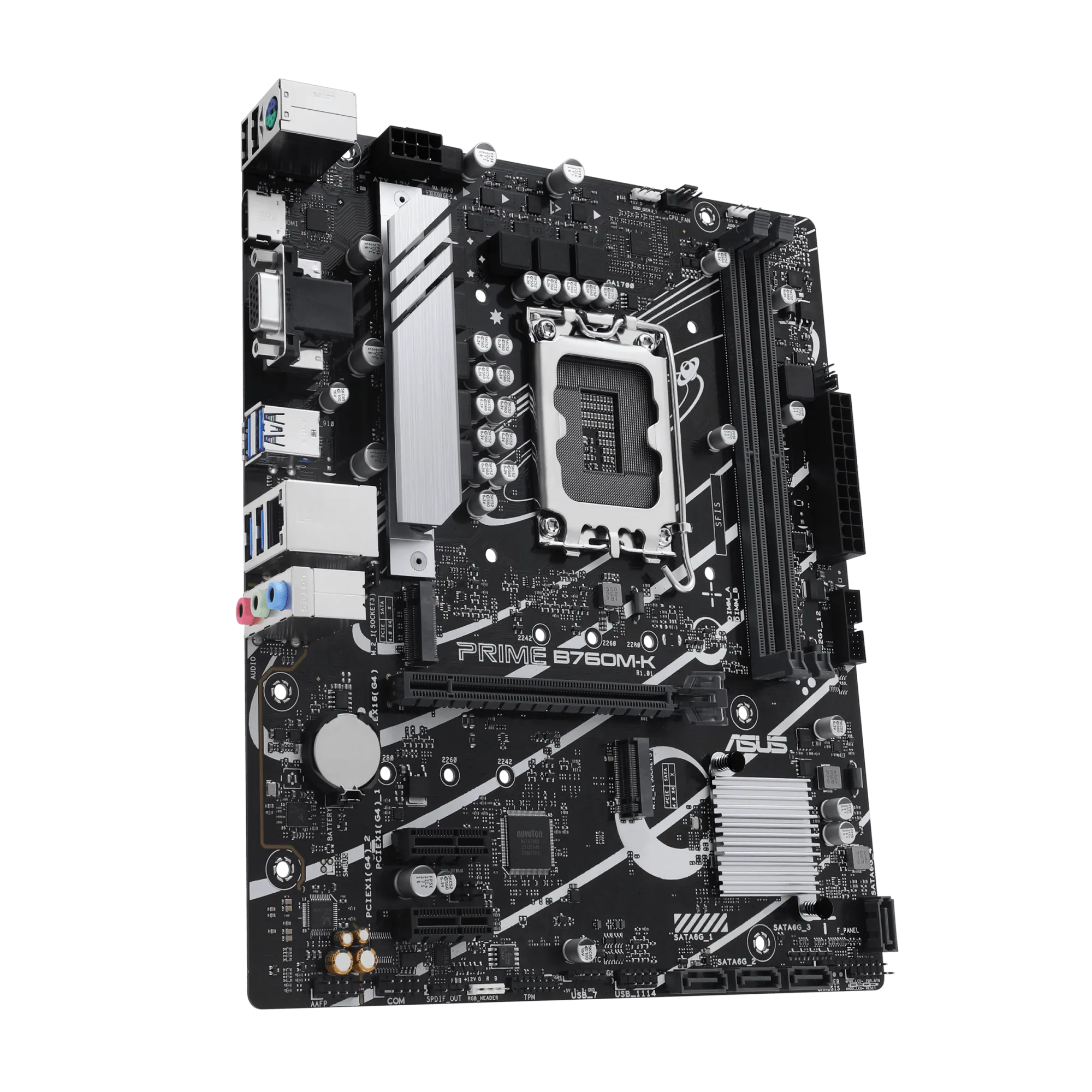 Материнская плата ASUS PRIME B760M-K, LGA1700 2xDDR5 4xSATA3 2xM.2 RAID VGA HDMI mATX — фото 6