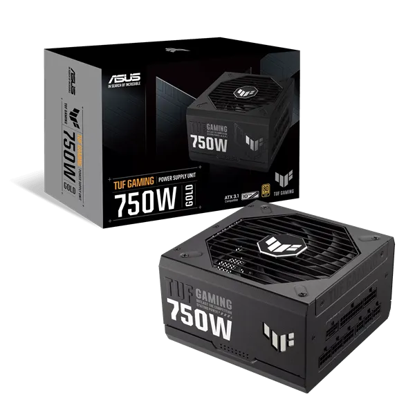 Блок питания ASUS 750W, TUF Gaming 750W Gold, Full Modular, 80+ GOLD, КПД 92%, TUF-GAMING-750G