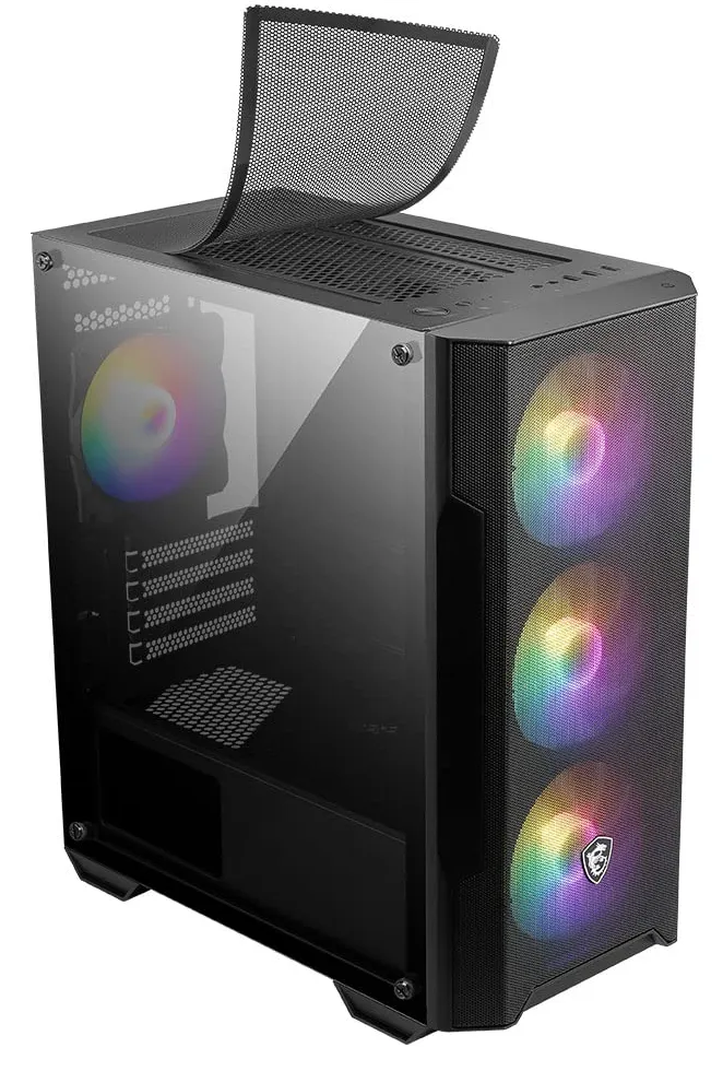 Компьютерный корпус MSI MAG FORGE M100A mATX/Mini-ITX 1x3.5" 2x2.5" 1xUSB3.2  4xRGB Fan mATX — фото 4