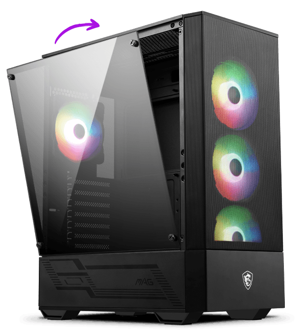 Компьютерный корпус MSI MAG FORGE M100R mATX/Mini-ITX  2xUSB2.0 USB3.2 Audio 4x ARGB FAN mATX