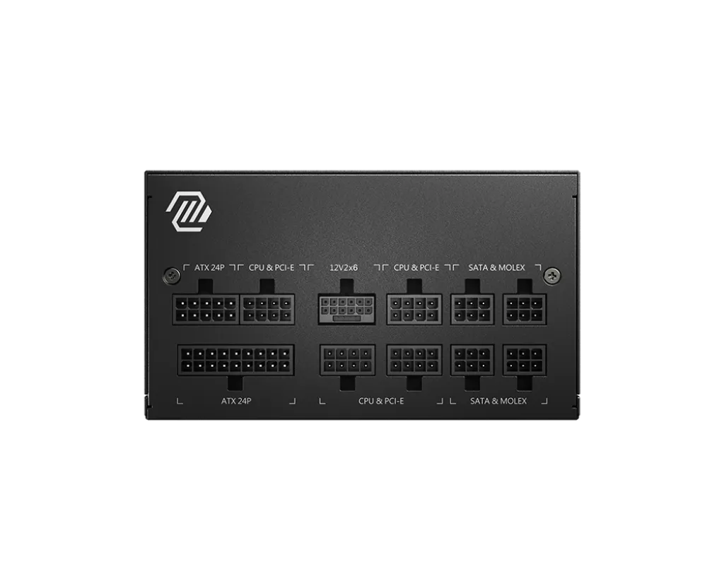 Блок питания MSI  850W, MAG A850GL PCIE5, Full Modular, ATX, 80+ GOLD, КПД >90%, Fan 120mm, Черный — фото 2