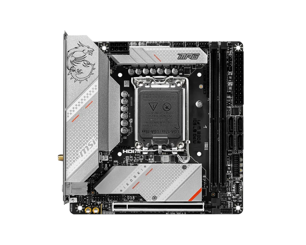 Материнская плата MSI MPG B760I EDGE WIFI LGA1700 2xDDR5 4xSATA3 2xM.2 HDMI DP M-ITX