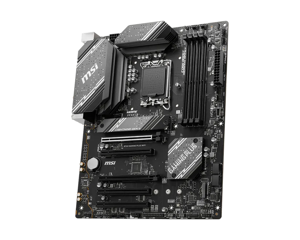 Материнская плата MSI B760 GAMING PLUS WIFI LGA1700 B760 4xDDR5 4xSATA3 RAID 2xM.2 HDMI DP ATX — фото 3