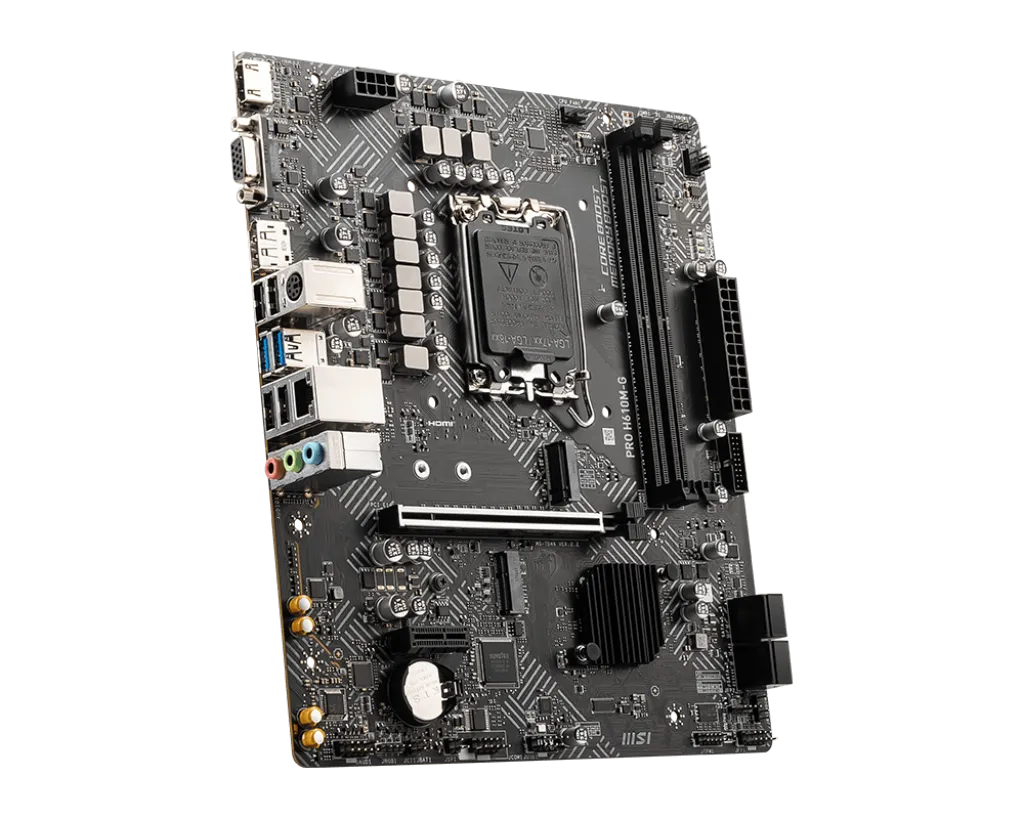 Материнская плата MSI PRO H610M-G LGA1700 H610 2xDDR5 4xSATA3 M.2 VGA HDMI DP mATX — фото 4