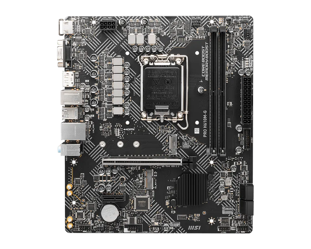 Материнская плата MSI PRO H610M-G LGA1700 H610 2xDDR5 4xSATA3 M.2 VGA HDMI DP mATX — фото 2