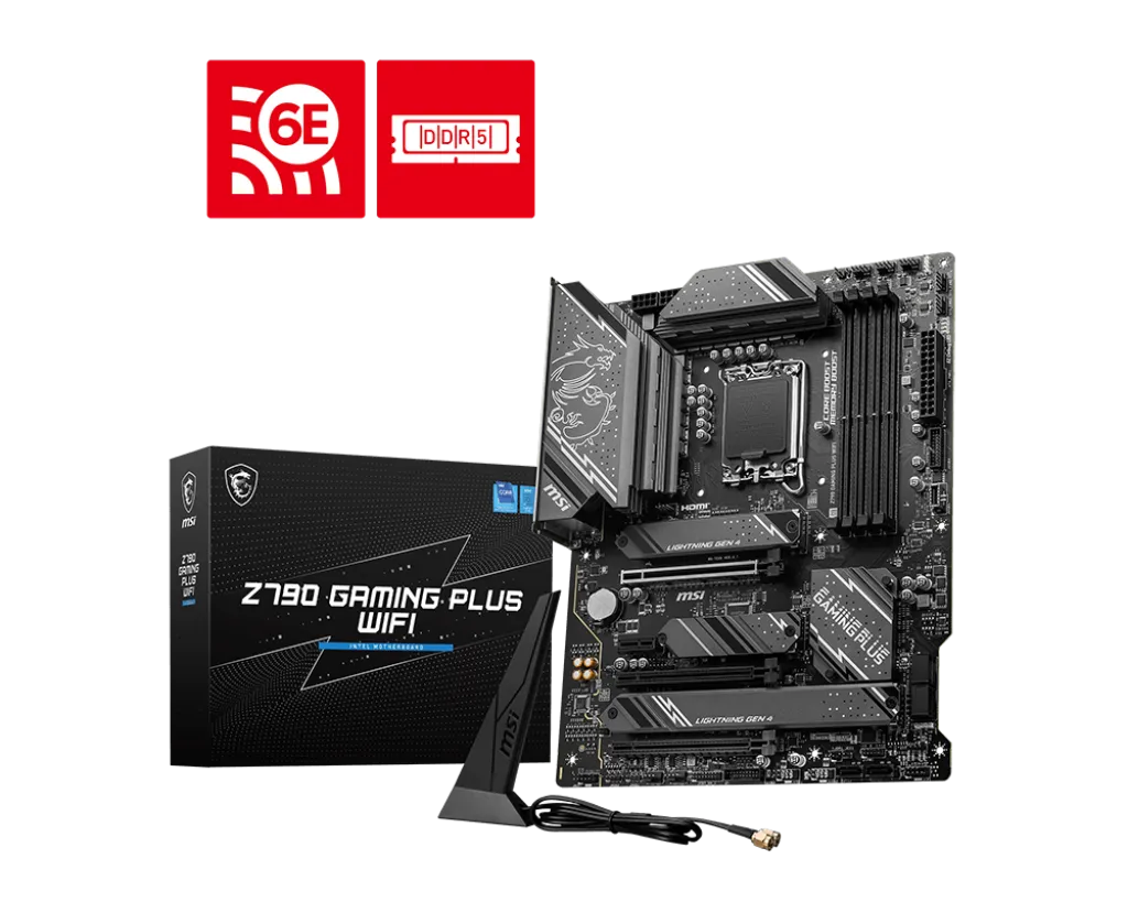 Материнская плата MSI Z790 GAMING PLUS WIFI LGA1700 4xDDR5 6xSATA3 RAID 4M.2 HDMI DP ATX — фото 5