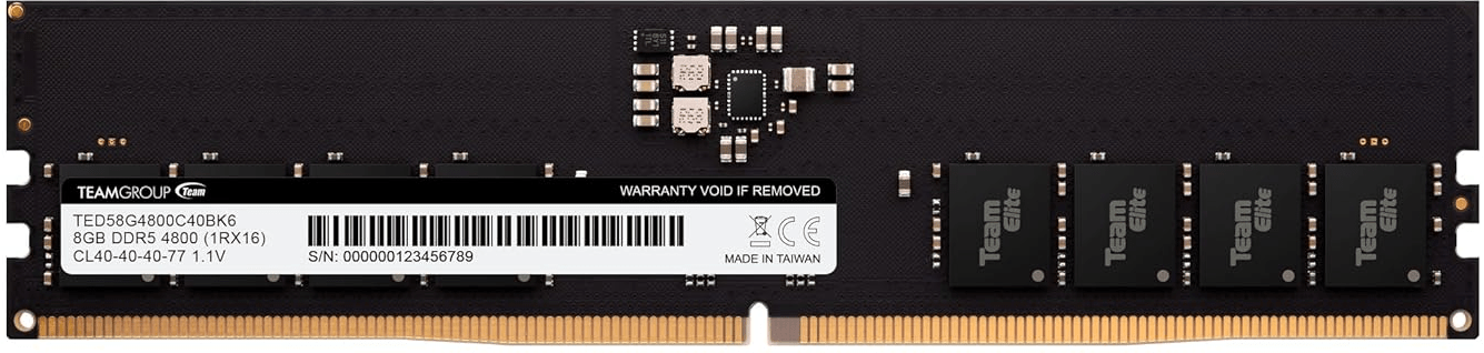 Оперативная память  8GB 4800MHz DDR5 Team Group ELITE PC5-38400 TED58G4800C4001