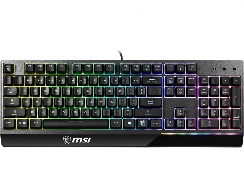Игровая Клавиатура MSI Vigor GK30 RU, 106 клавиш, RGB SHOW,  кабель 1,8м, USB2.0 Black