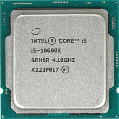 Процессор Intel Core i5-10600K 4,1GHz (4,8GHz) 12Mb 6/12 Comet Lake UHD 630 125W FCLGA1200 Tray