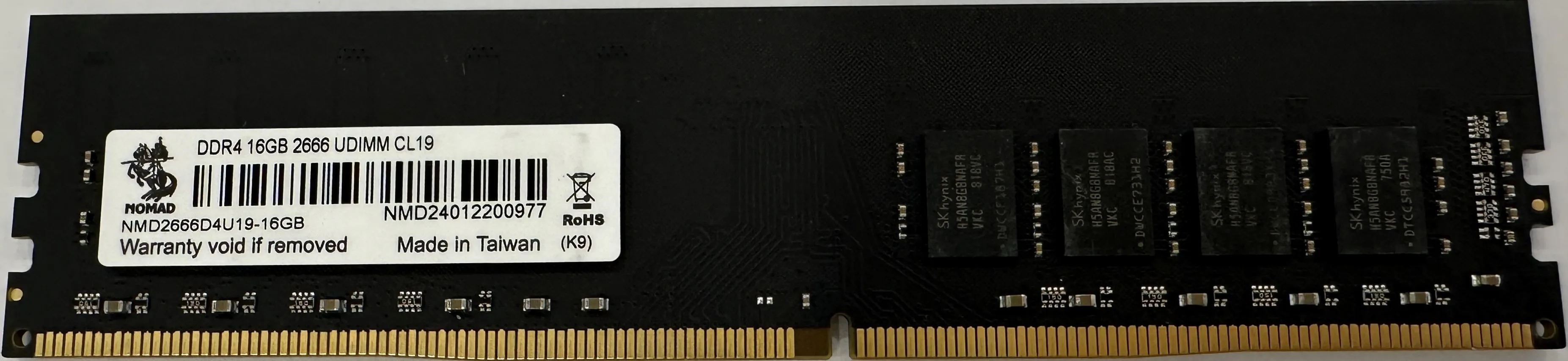 Оперативная память 16GB DDR4 2666MHz NOMAD PC4-21300 CL19 NMD2666D4U19-16GB Bulk Pack