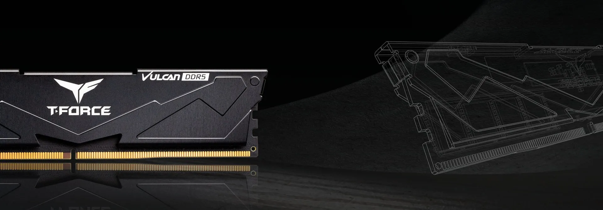 Оперативная память 32GB Kit (2x16GB) 6400MHz DDR5 Team Group VULCAN FLBD532G6400HC40BDC01 Black — фото 4