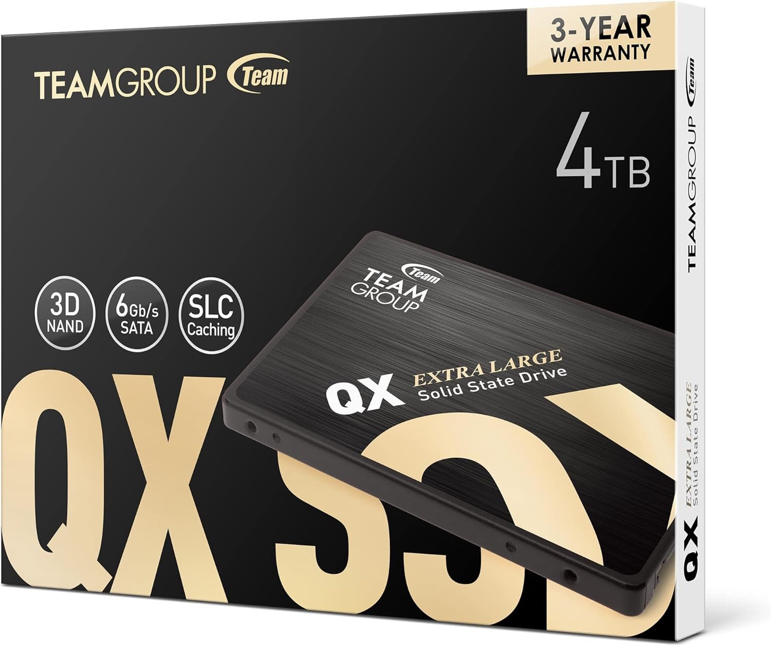 Твердотельный накопитель 4000GB SSD TeamGroup QX 2.5” SATA3 R540 MB/s, W490MB/s T253X7004T0C101