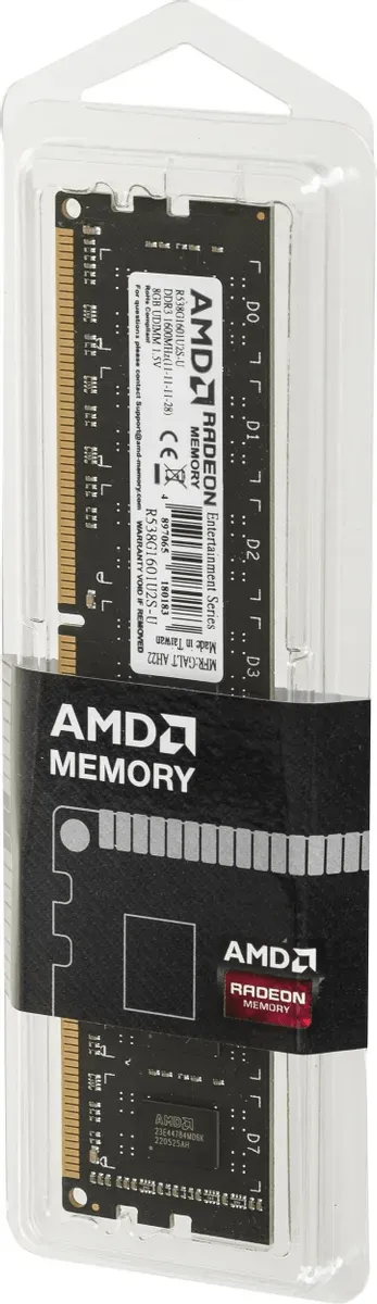 Оперативная память 8Gb DDR3 1600MHz AMD Radeon R5 Entertainment Series PC3-12800 R538G1601U2S-U