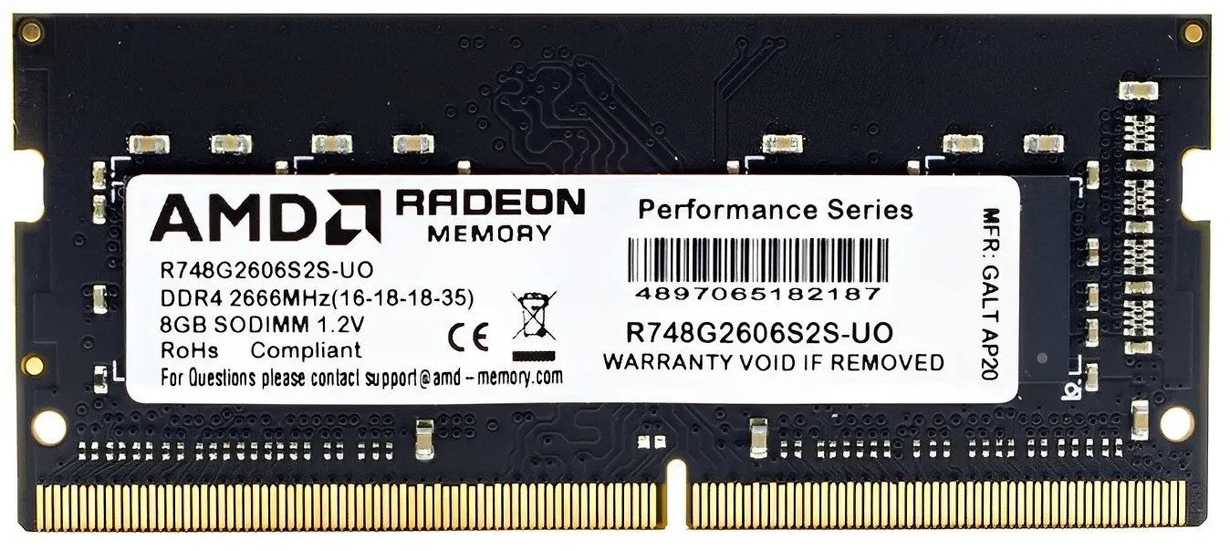 Оперативная память для ноутбука 16Gb DDR4 2400MHz AMD Radeon R7 Series R7416G2400S2S-U Retail