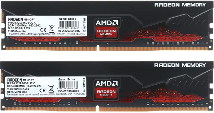 Оперативная память 32GB Kit (2x16GB) DDR4 3600MHz AMD Radeon R9 Gamer Series R9S432G3606U2K