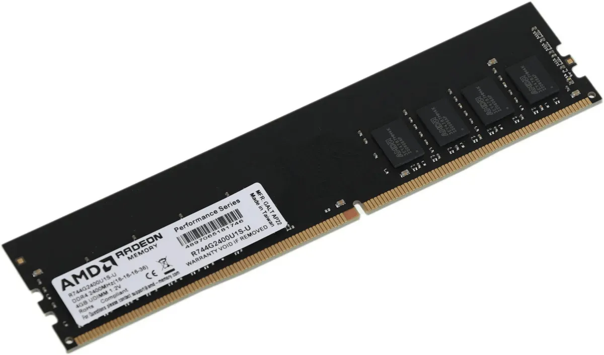 Оперативная память  4GB DDR4 2400MHz AMD Radeon R7 Performance Series R744G2400U1S-U Retail Pack — фото 2