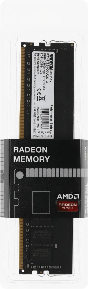 Оперативная память 8GB DDR4 2400MHz AMD Radeon R7 Performance Series R748G2400U2S-U Retail Pack
