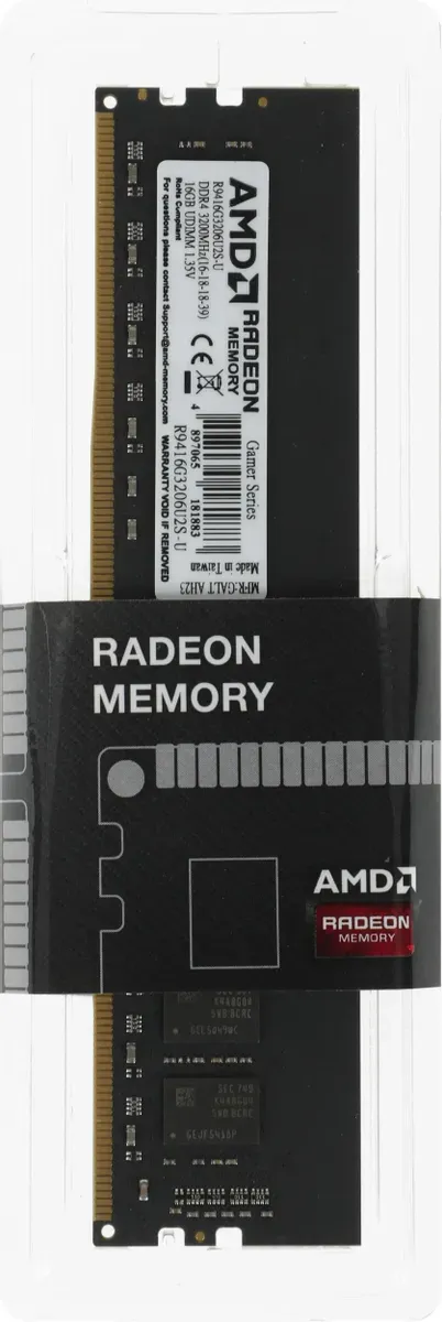 Оперативная память 16GB DDR4 3200MHz AMD Radeon R9 Gamers Series R9416G3206U2S-U Retail Pack