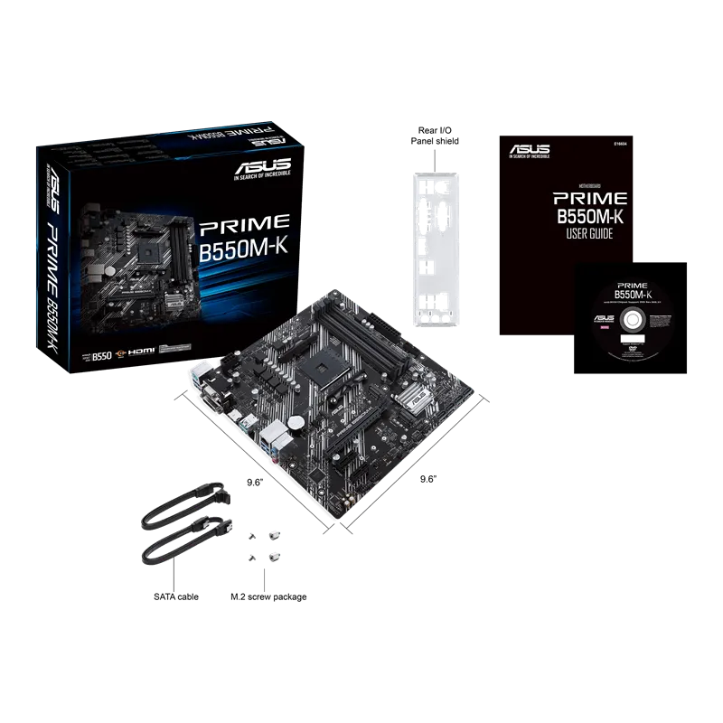 Материнская плата ASUS PRIME B550M-K  AM4 4xDDR4 4xSATA3 RAID 2xM.2 DVI-D D-Sub HDMI mATX — фото 7