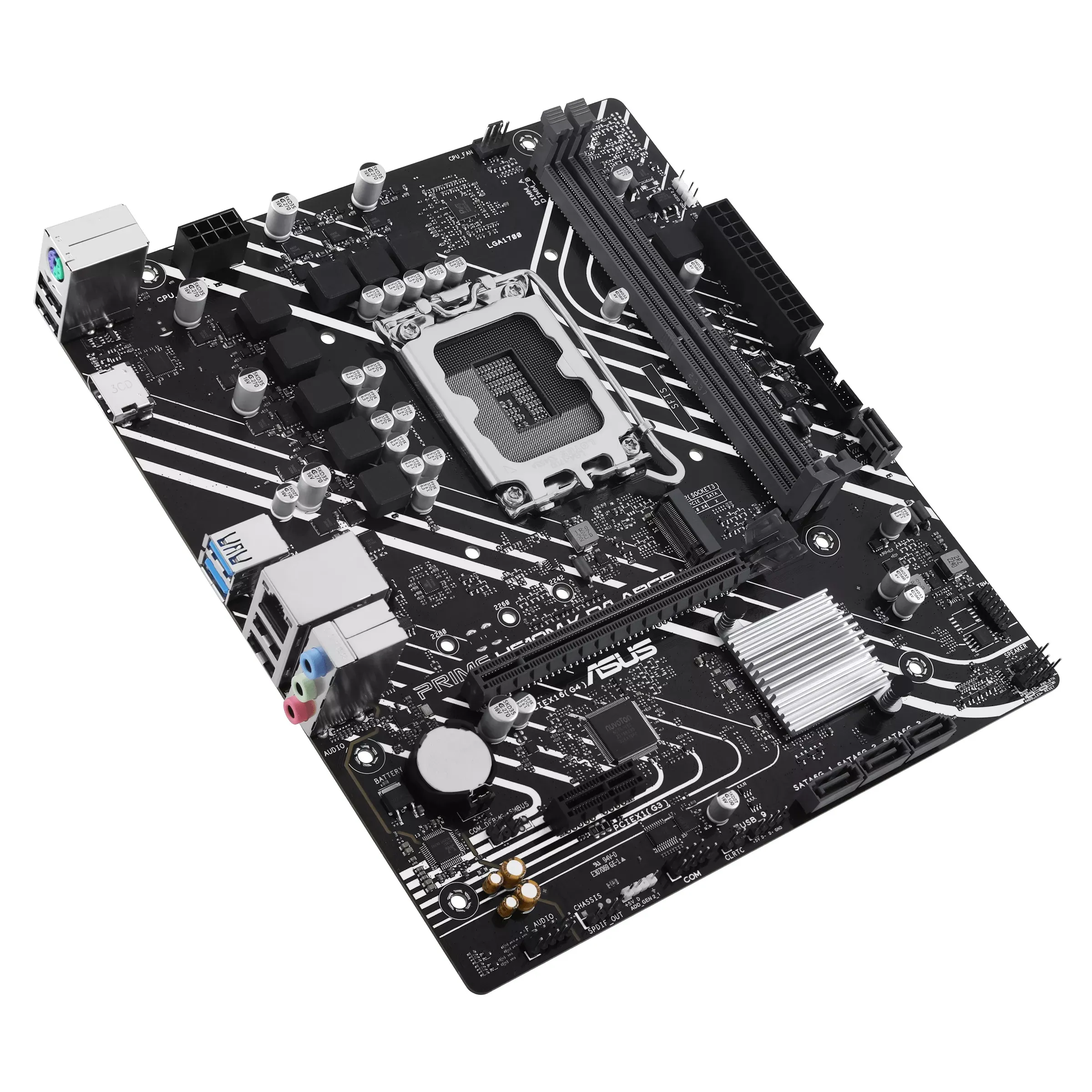Материнская плата ASUS PRIME  H610M-K D4 ARGB, LGA1700 2xDDR4 4xSATA3 M.2 1xHDMI 2xARGB mATX — фото 3