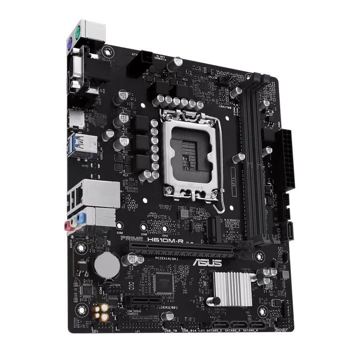 Материнская плата ASUS PRIME  H610M-R-SI, LGA1700 2xDDR5 4xSATA3 M.2 1xVGA 1xHDMI 1xDP mATX — фото 3