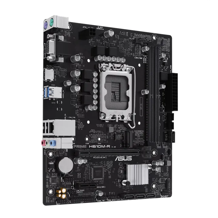 Материнская плата ASUS PRIME  H610M-R-SI, LGA1700 2xDDR5 4xSATA3 M.2 1xVGA 1xHDMI 1xDP mATX — фото 2