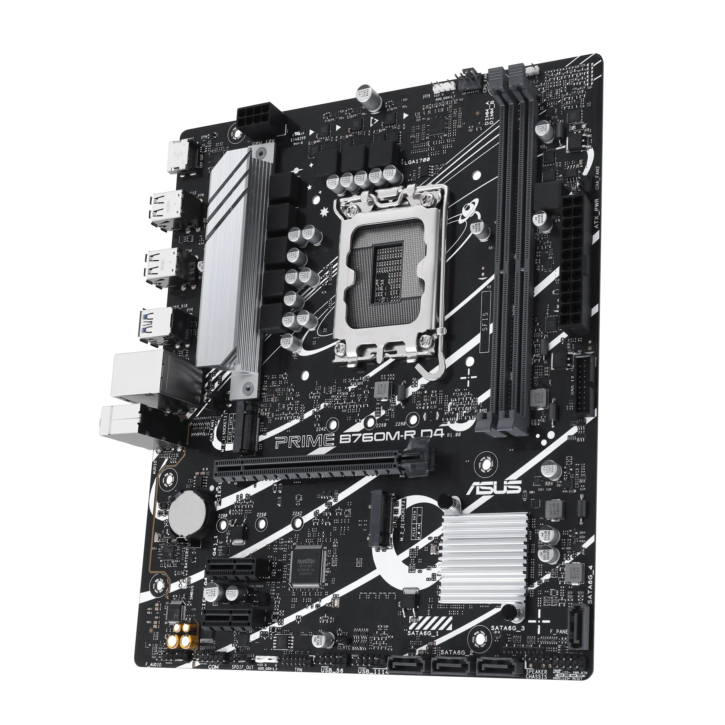 Материнская плата ASUS PRIME B760M-R D4, LGA1700 2xDDR4 4xSATA3 2xM.2 RAID 1xHDMI mATX — фото 8
