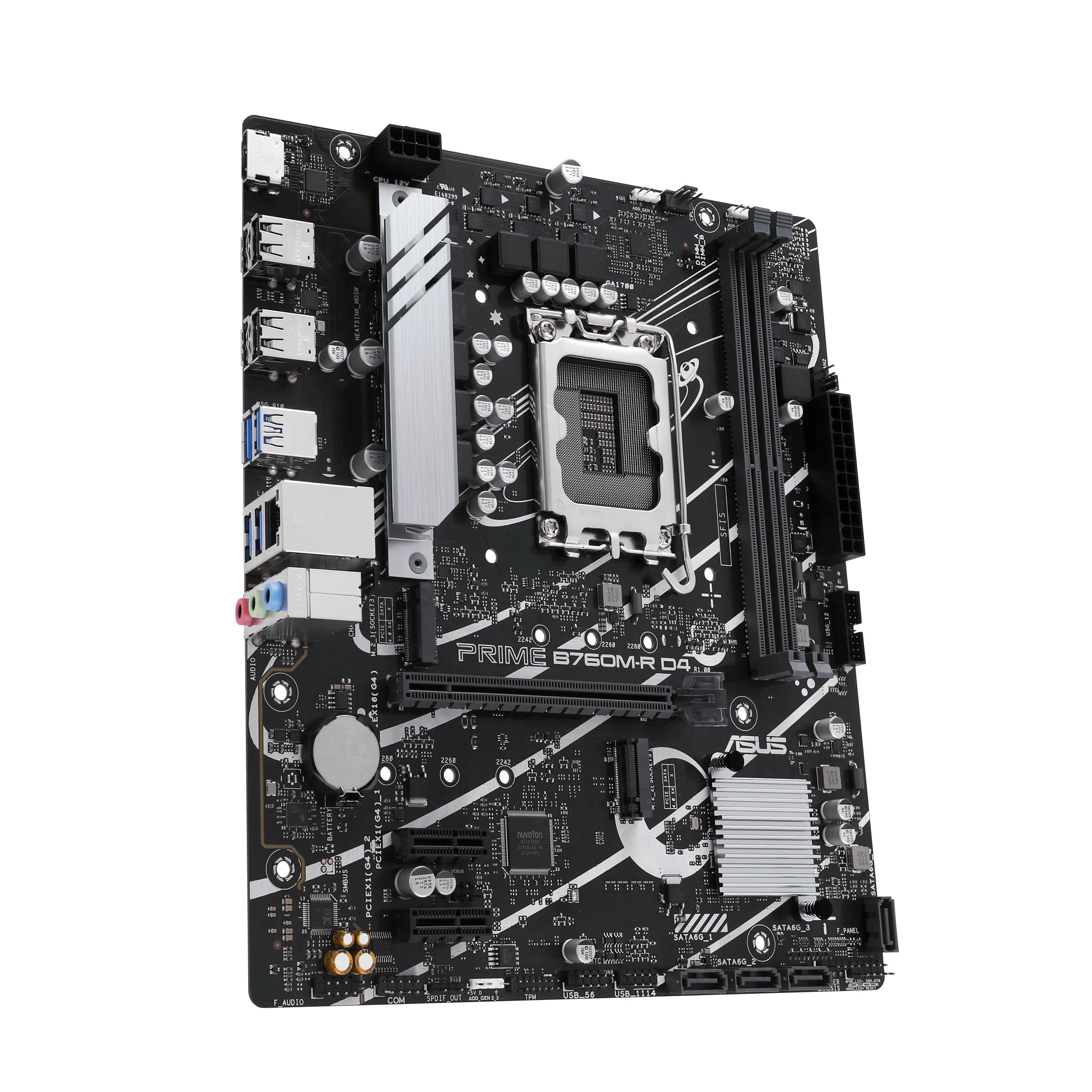 Материнская плата ASUS PRIME B760M-R D4, LGA1700 2xDDR4 4xSATA3 2xM.2 RAID 1xHDMI mATX — фото 3