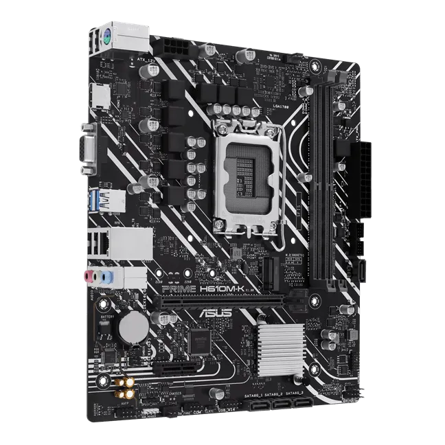 ASUS MB Intel Socket LGA1700 H610 Chipset 2 x DIMM DDR5 1 x VGA port 1 x HDMI M.2 slot 4 x SATA micro-ATX Form Factor — фото 3