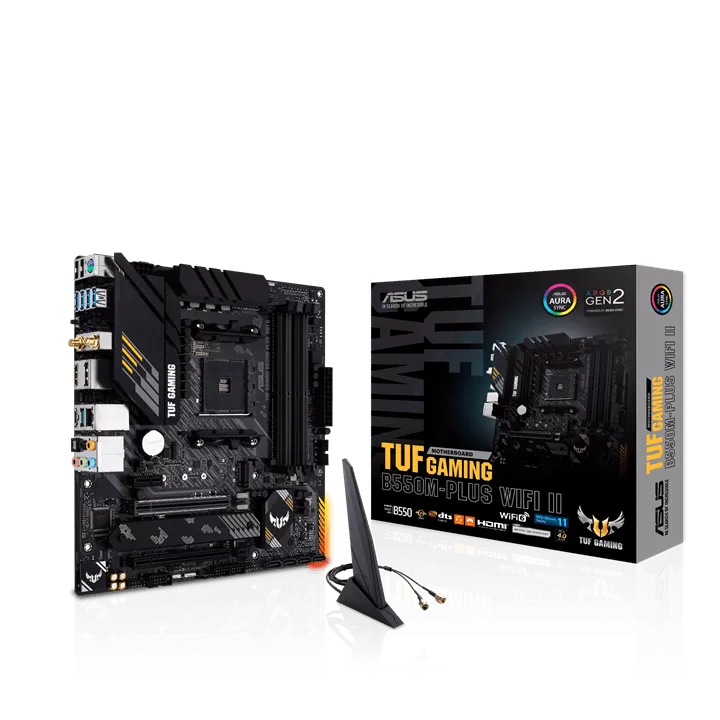 Материнская плата ASUS TUF GAMING B550M-PLUS WIFI II AM4 4xDDR4 4xSATA3 RAID 2xM.2 HDMI DP mATX — фото 7