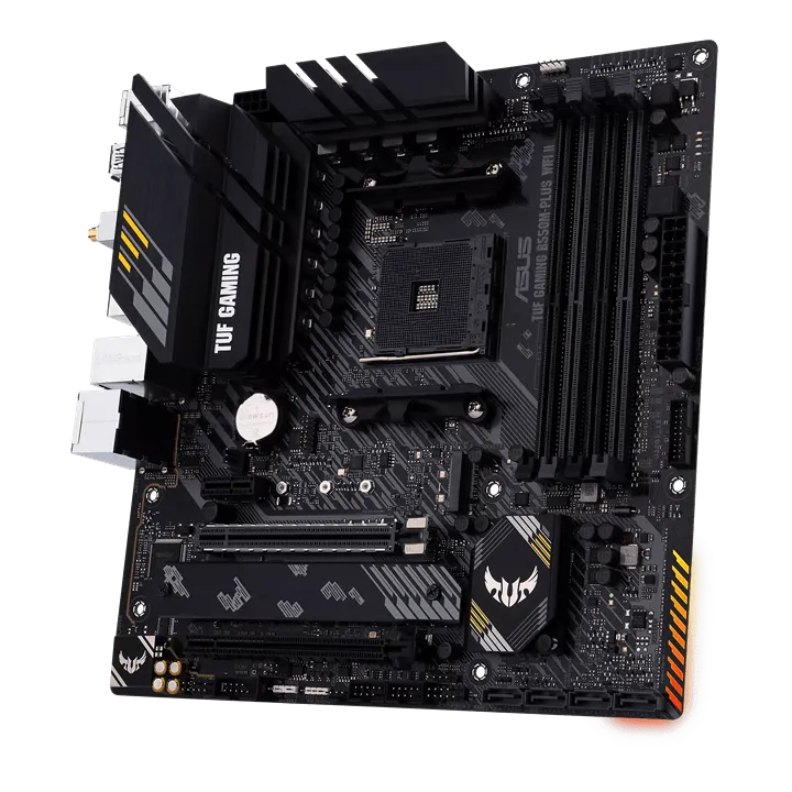 Материнская плата ASUS TUF GAMING B550M-PLUS WIFI II AM4 4xDDR4 4xSATA3 RAID 2xM.2 HDMI DP mATX — фото 5