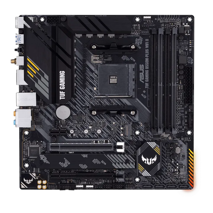 Материнская плата ASUS TUF GAMING B550M-PLUS WIFI II AM4 4xDDR4 4xSATA3 RAID 2xM.2 HDMI DP mATX