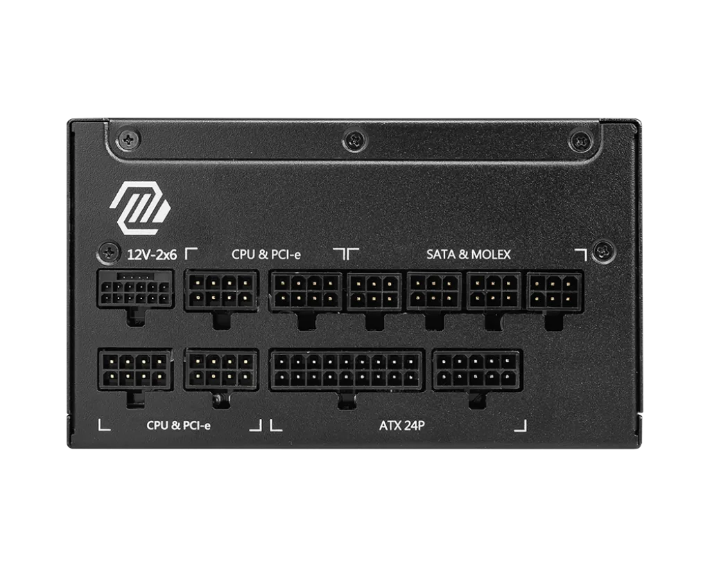 Блок питания MSI MAG A1000GL PCIE5, 1000W, Active PFC, 80+ GOLD, Full Modular,ATX3.1 Black — фото 4