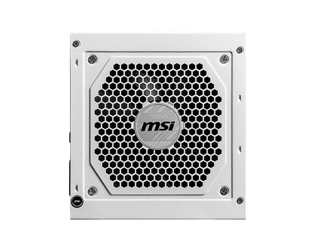 Блок питания MSI  850W, MAG A850GL PCIE5 WHITE, Full Modular, ATX, 80+ GOLD, >90%, Fan 120mm, Белый — фото 3